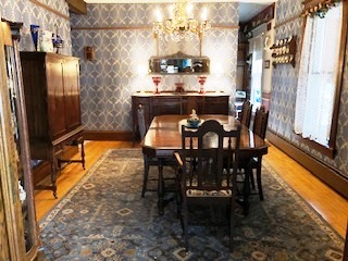 The traditional dining room is the usual place where breakfast is served.